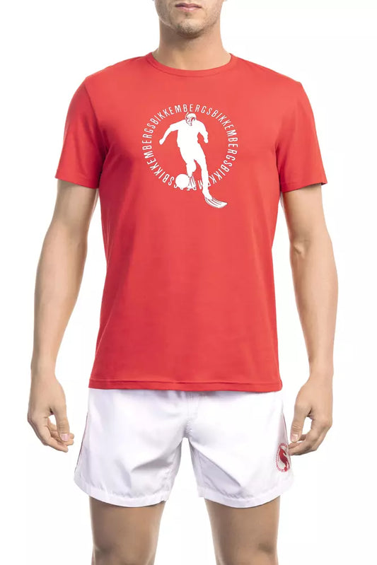  - Red Cotton Men T-Shirt