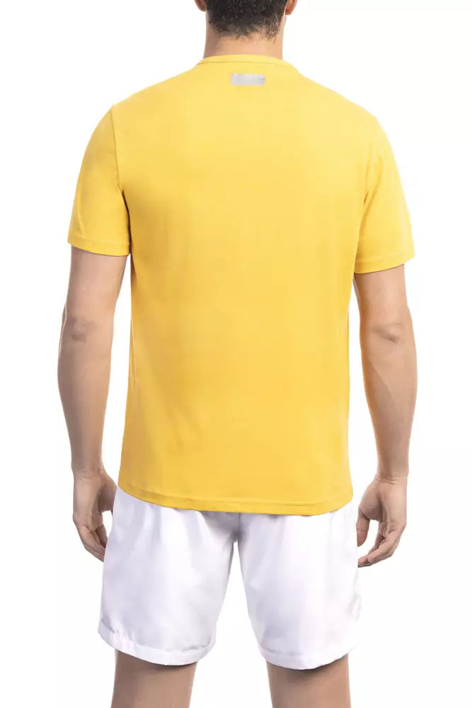  - Yellow Cotton Men T-Shirt