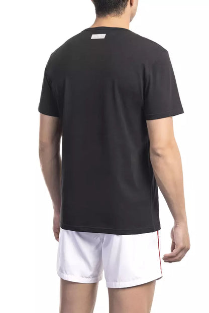  - Black Cotton Men T-Shirt