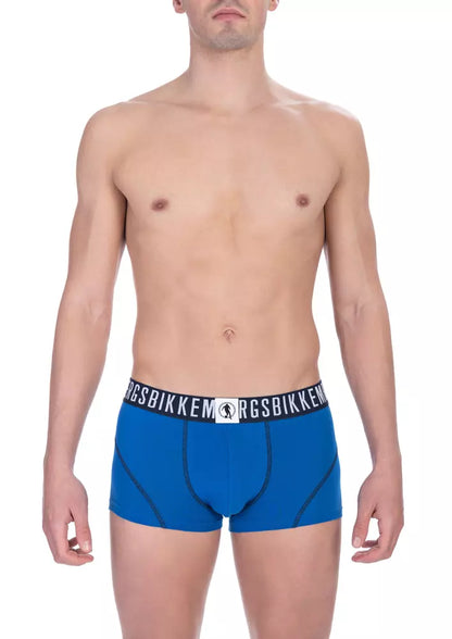  - Blue Cotton Men Underwear Trunk Pack