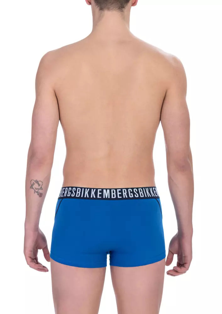  - Blue Cotton Men Underwear Trunk Pack