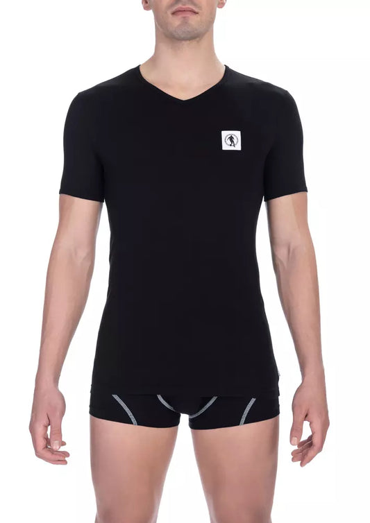  - Black Cotton Men T-Shirt