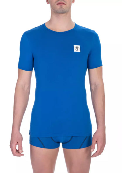  - Blue Cotton Men T-Shirt