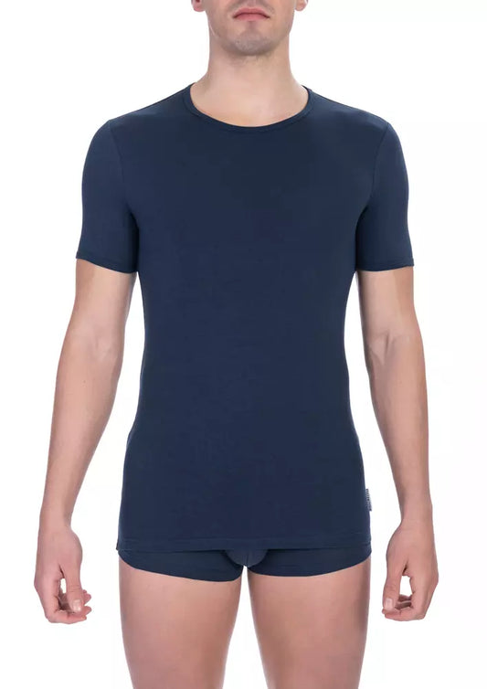  - Blue Cotton Men T-Shirt