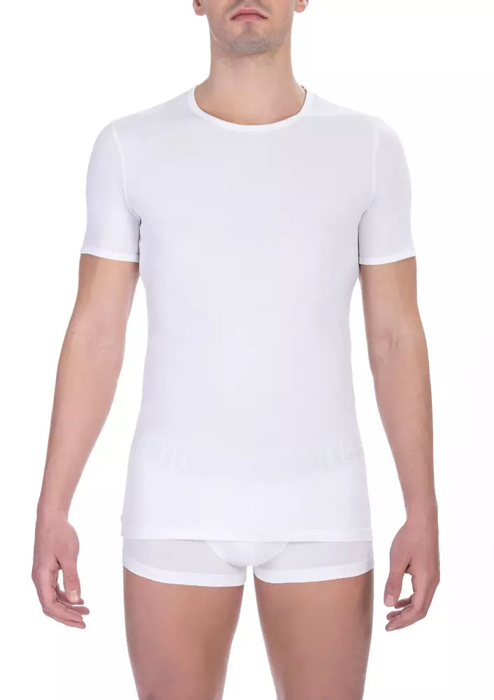  - White Cotton Men T-Shirt