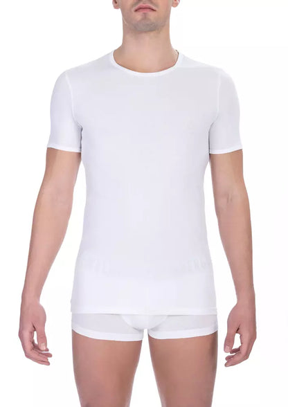  - White Cotton Men T-Shirt