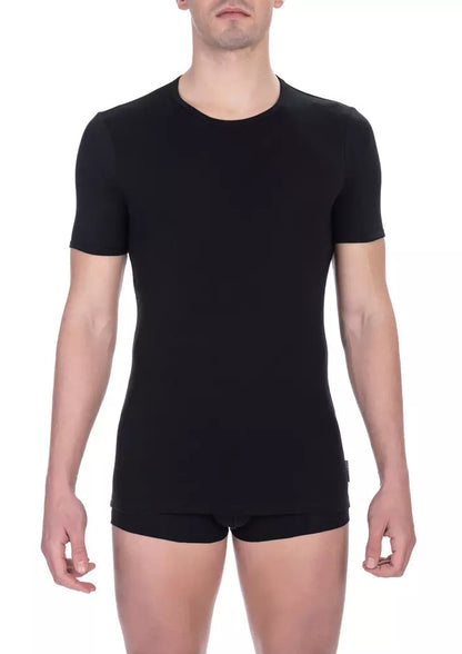  - Black Cotton Men T-Shirt