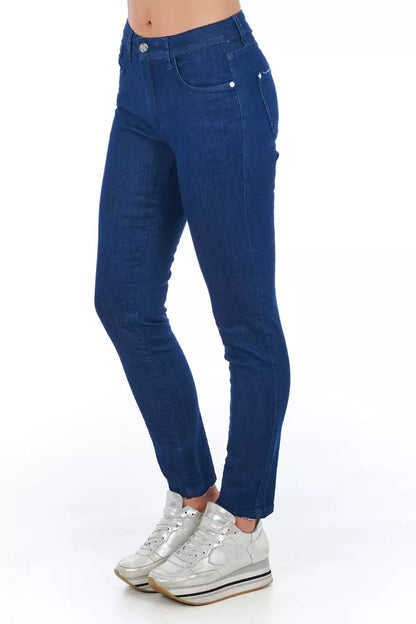  - Blue Cotton Women Skinny Jean