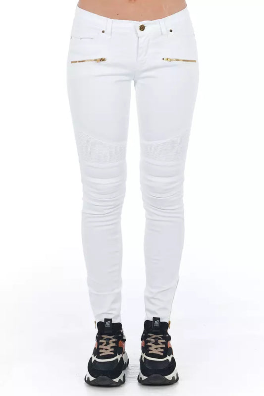  - White Cotton Women Jeans