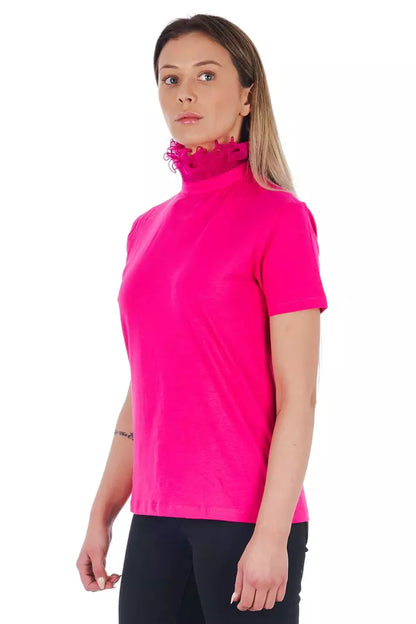  - Pink Cotton Women T-Shirt