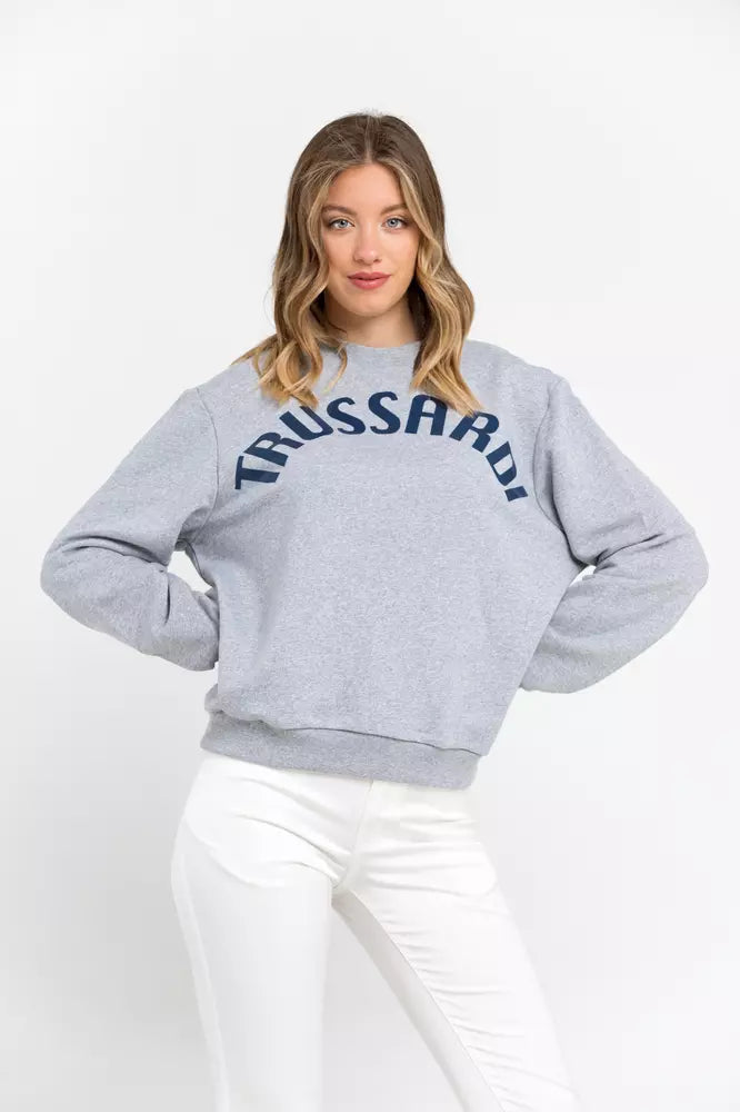  - Gray Cotton Women Sweater