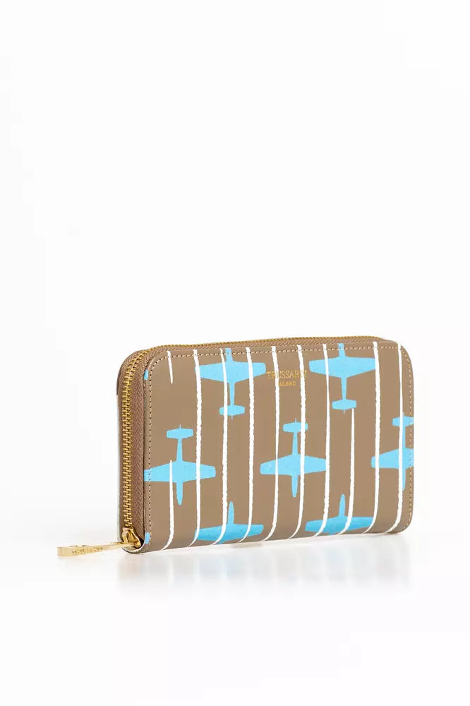  - Beige Leather Women Wallet