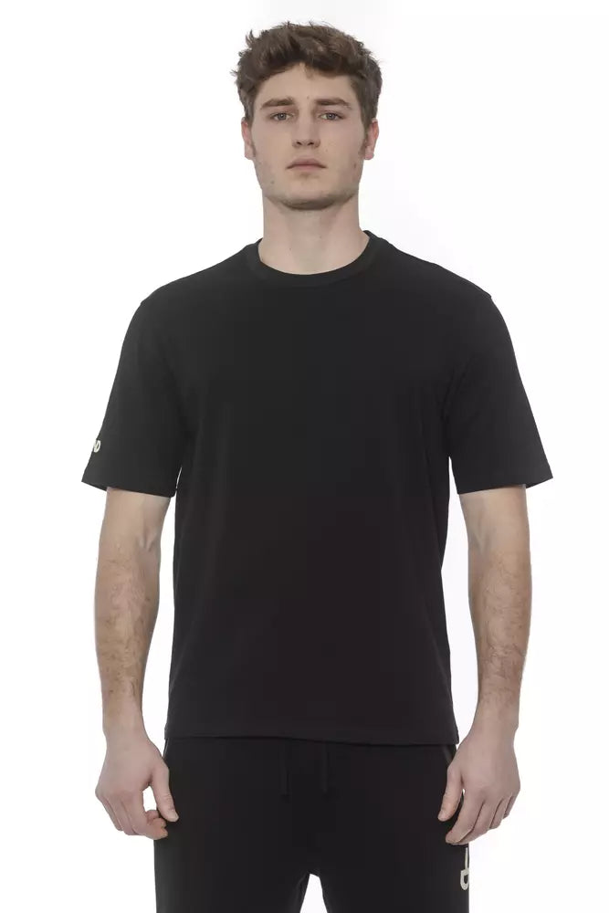  - Black Cotton Men T-Shirt