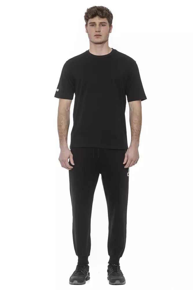  - Black Cotton Men T-Shirt