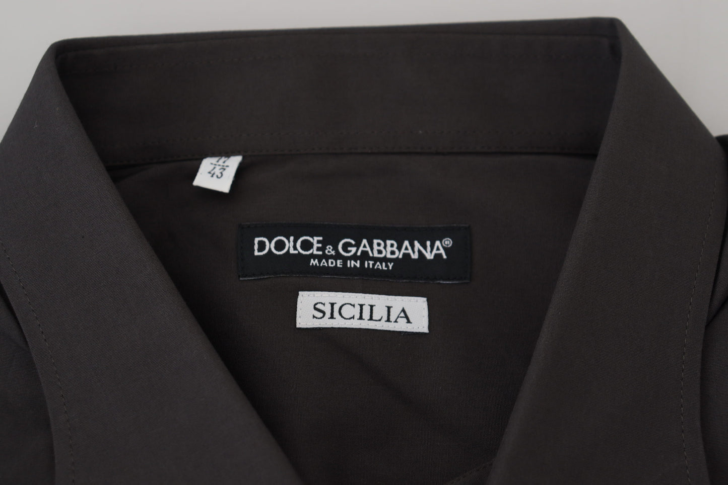  - Elegant Gray Sicilia Slim Fit Dress Shirt