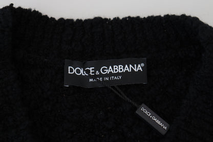  - Elegant Black Wool-Blend V-Neck Sweater
