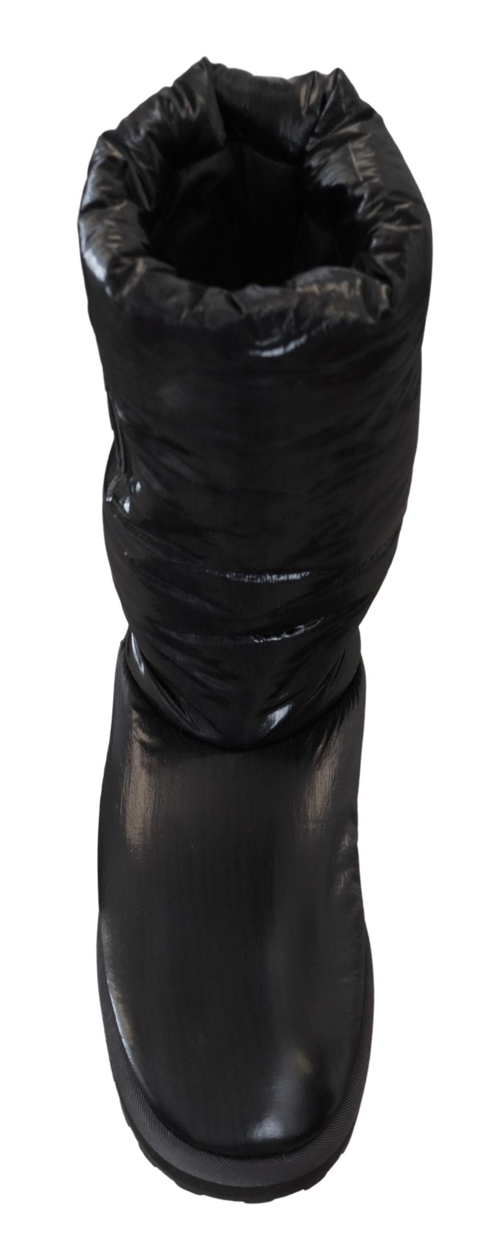  - Elegant Mid-Calf Boots in Black Polyester