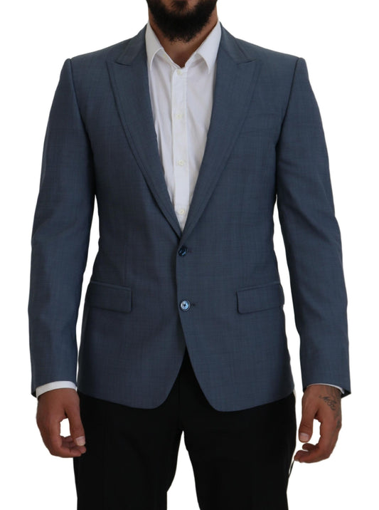  - Elegant Blue Single Breasted Sport Blazer