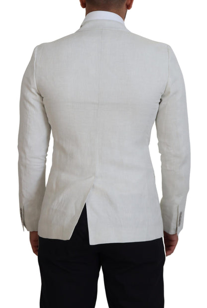  - Elegant White Sicilia Single Breasted Blazer