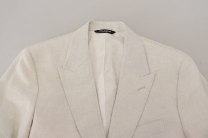  - Elegant White Sicilia Single Breasted Blazer