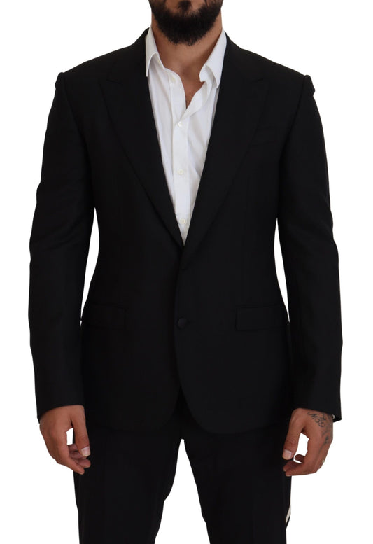  - Elegant Single-Breasted Wool Blend Blazer