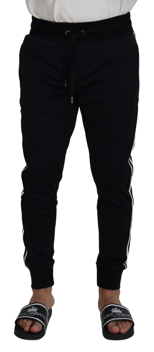  - Chic Black Cotton Designer Trousers