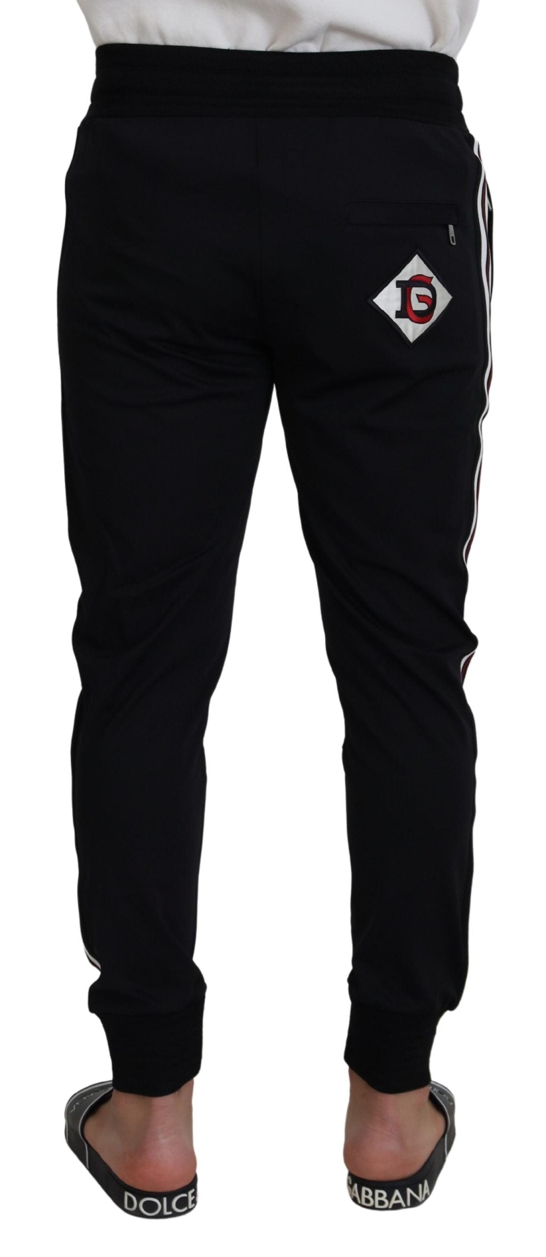  - Chic Black Cotton Designer Trousers