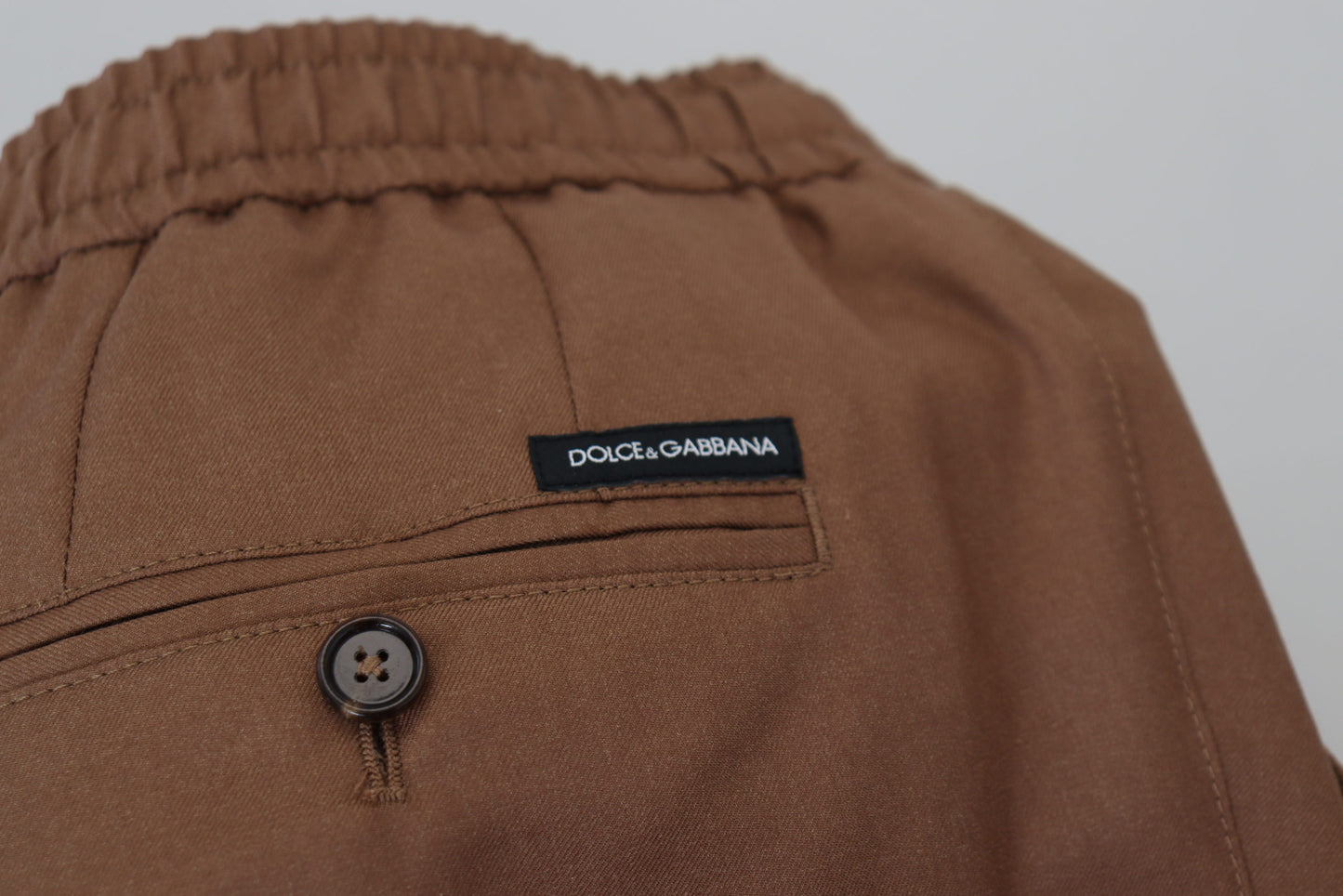  - Chic Brown Cashmere-Silk Jogger Pants