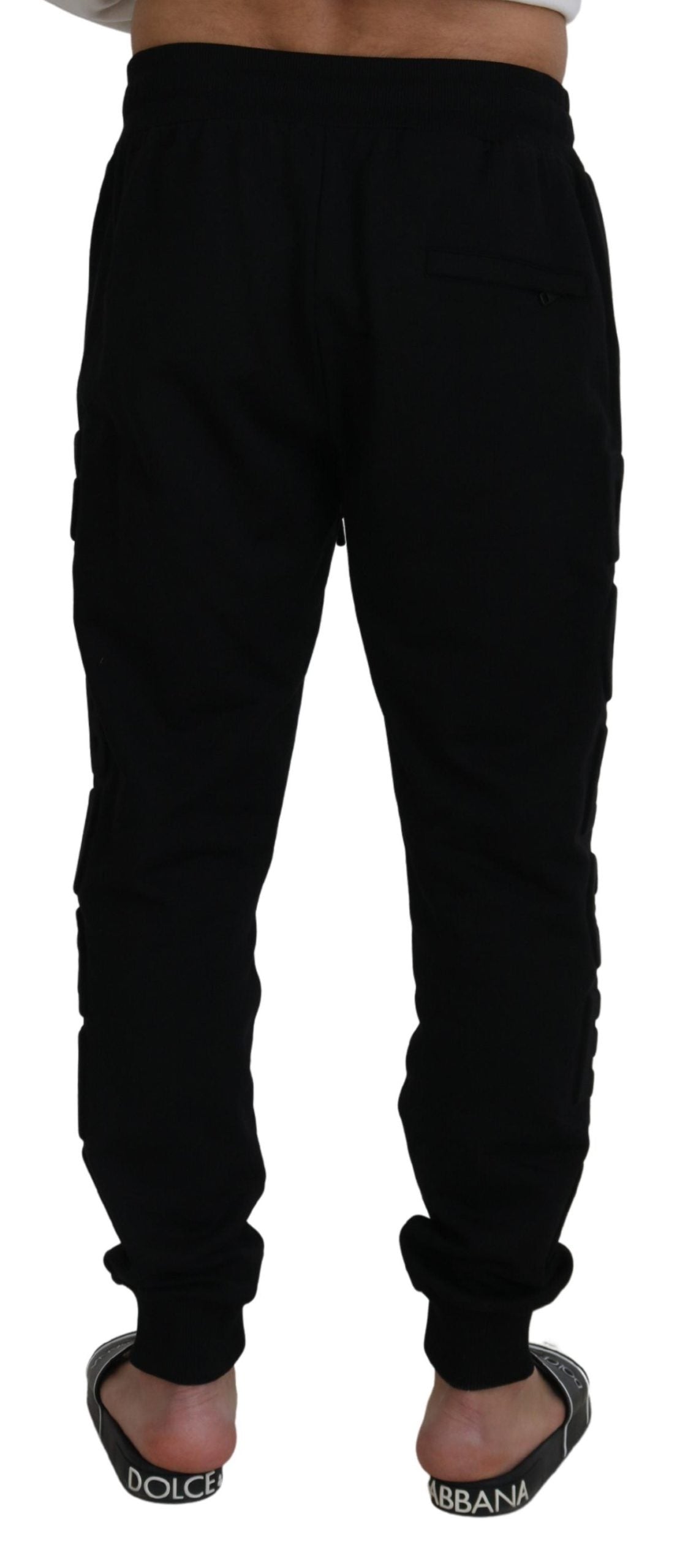  - Elegant Black Cotton Jogger Pants