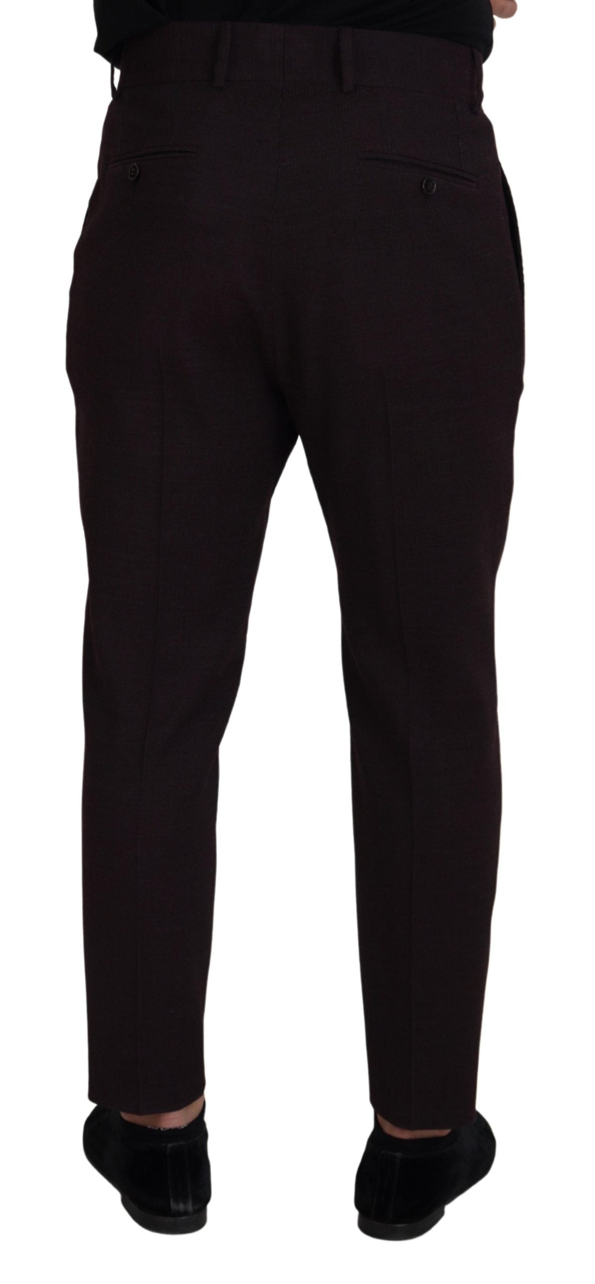  - Elegant Brown Cotton Blend Trousers