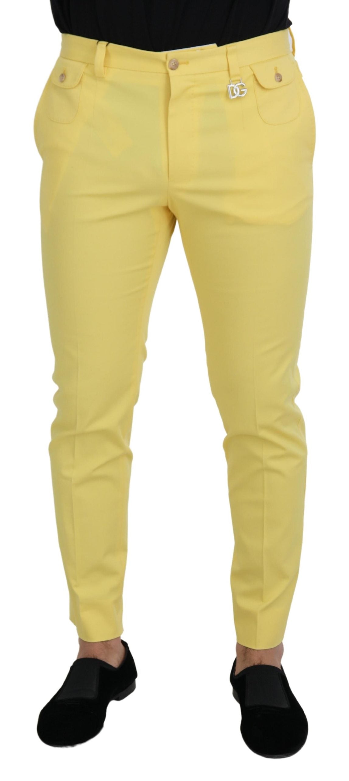  - Sun-Kissed Yellow Cotton Trousers