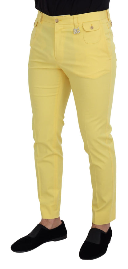  - Sun-Kissed Yellow Cotton Trousers