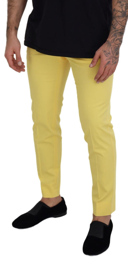  - Sun-Kissed Yellow Cotton Trousers