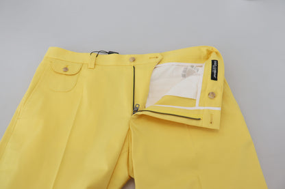  - Sun-Kissed Yellow Cotton Trousers