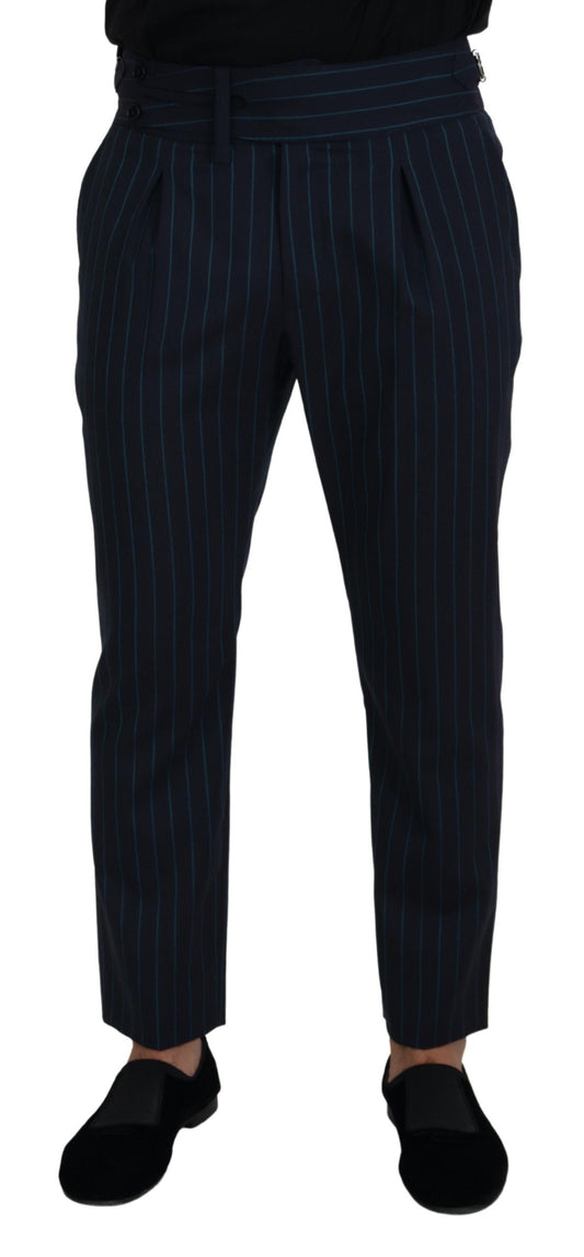  - Elegant Stripe Virgin Wool Trousers