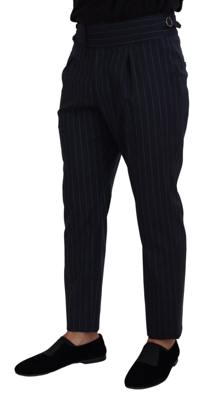  - Elegant Stripe Virgin Wool Trousers