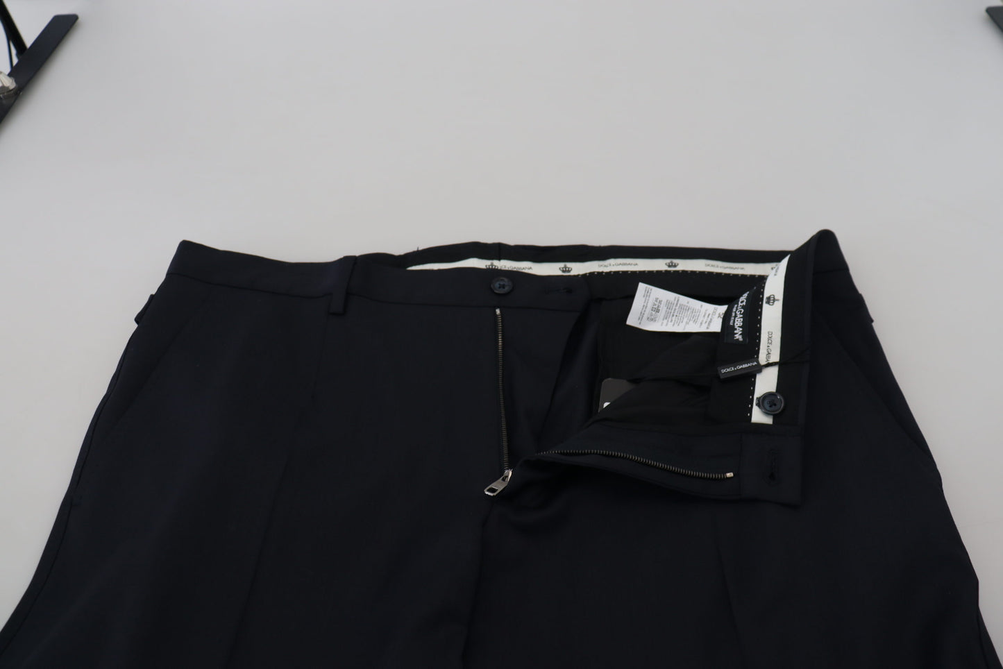  - Elegant Blue Wool Blend Trousers