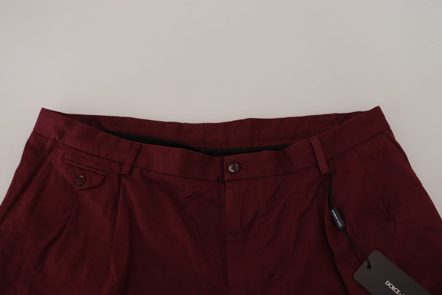  - Elegant Maroon Cotton Blend Shorts