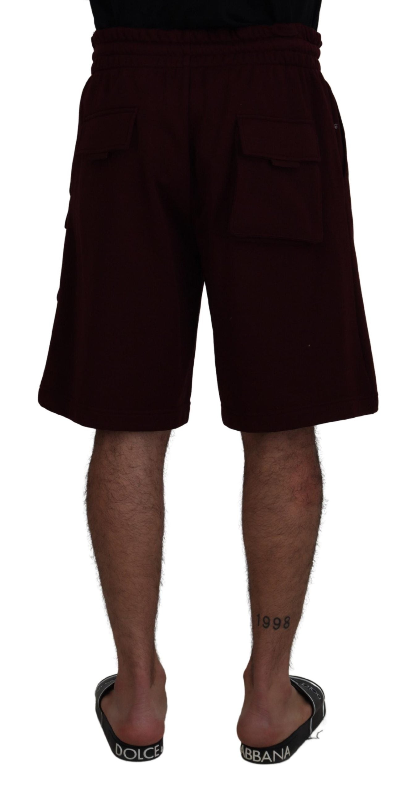  - Elegant Maroon Tailored Shorts