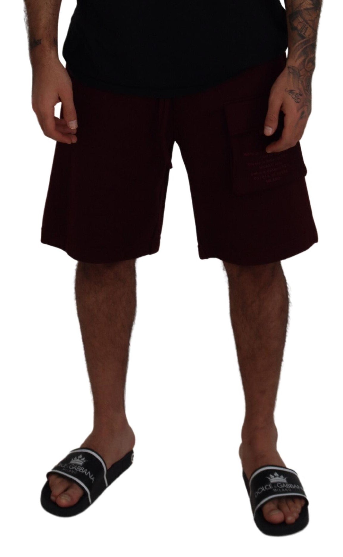  - Elegant Maroon Tailored Shorts