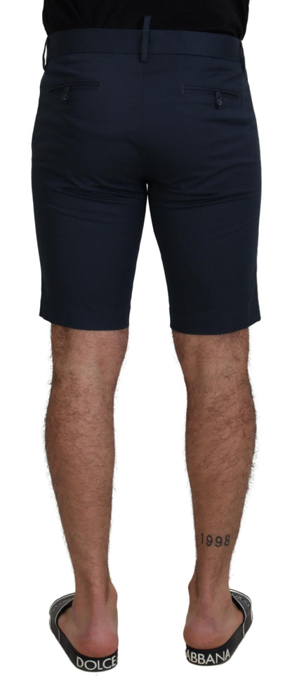  - Elegant Blue Cotton Blend Shorts