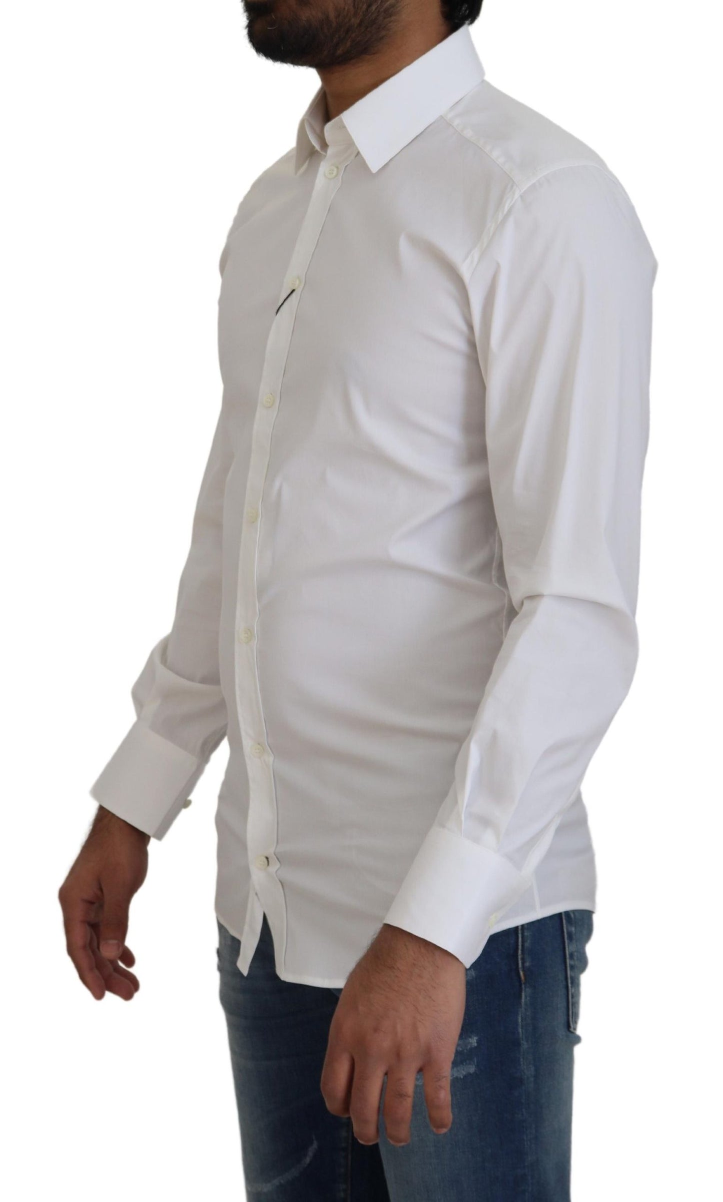  - Dazzling White Slim Fit Dress Shirt