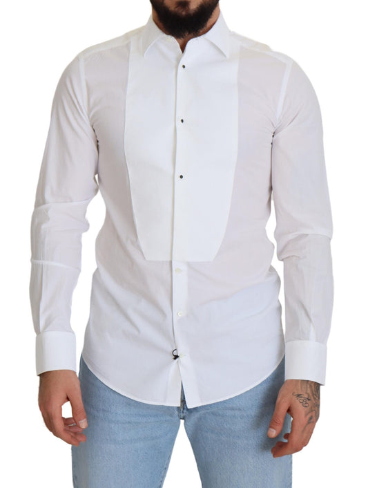  - Elegant White Cotton Poplin Slim Fit Shirt