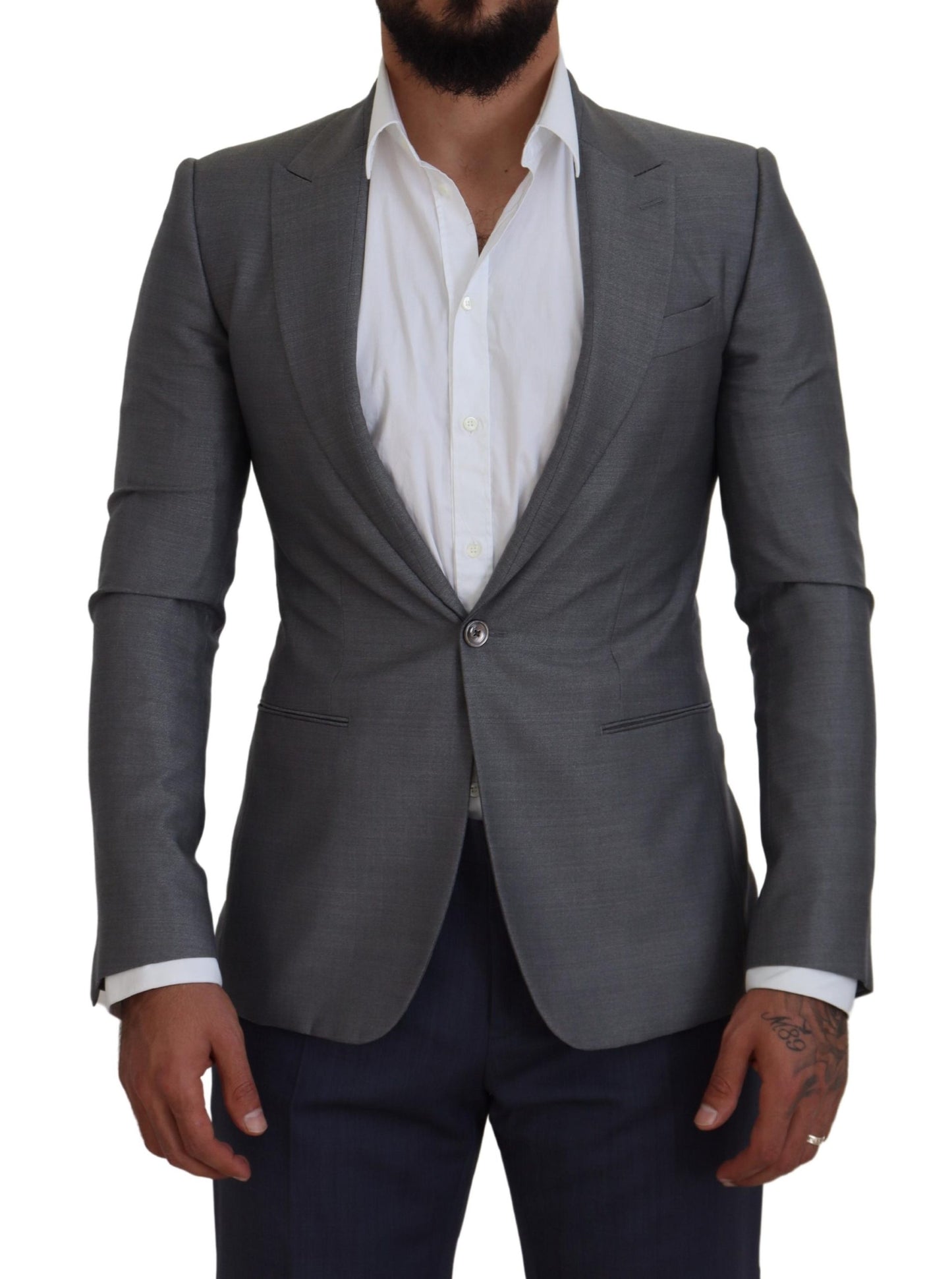  - Elegant Light Gray Sicilia Blazer Jacket