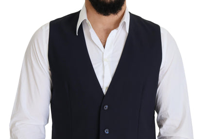  - Elegant Dark Blue Formal Dress Vest