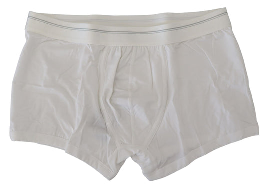  - Elegant White Cotton Blend Boxer Shorts