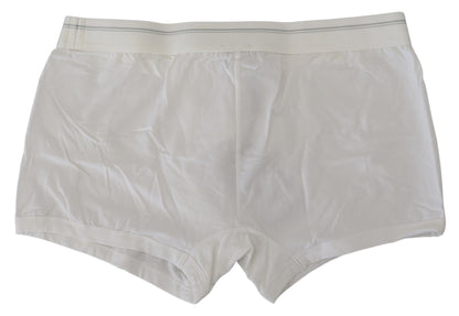  - Elegant White Cotton Blend Boxer Shorts