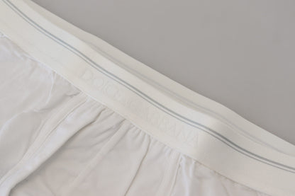  - Elegant White Cotton Blend Boxer Shorts