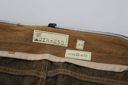  - Elegant Blue Washed Denim Pants - Authentic Craftsmanship