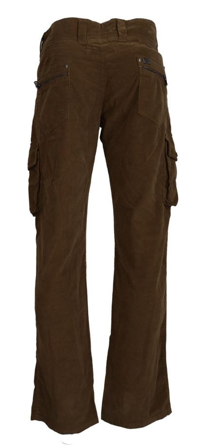 Chic Brown Corduroy Cargo Pants - The Luxe Alliance